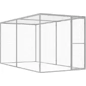 vidaXL Kattenkooi, 3x1,5x1,5 meter, verzinkt staal