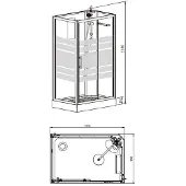 Wiesbaden Complete Douchecabine Thermo 120x90x218 cm 5mm (Rechts)