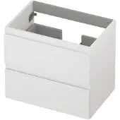 Ink Onderkast 60x40cm - Greeploos - 2 Lades - Mat Wit - Badkamermeubels, Wastafelonderkasten - 8718835010195