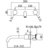 Regn 3-gats Inbouw Wastafelkraan - Geborsteld Nikkel PVD - Messing - Kranen, Wastafelkranen, Inbouw Wastafelkranen - 8719689897321