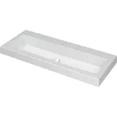 Ink Dock wastafel Polystone met 1 kraangat 6x100x40cm Glans wit