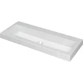 Ink Dock wastafel Polystone zonder kraangat 6x100x40cm Glans wit