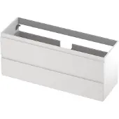 Ink Onderkast 120x40cm - Greeploos - 2 Lades - Mat Wit - Badkamermeubels, Wastafelonderkasten - 8718835010317