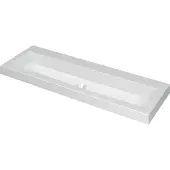 Ink Dock wastafel Polystone zonder kraangat 6x120x40cm Glans wit