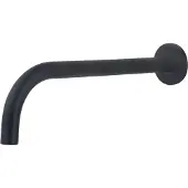 Wiesbaden Slim 18mm uitloop rond 25cm 1/2" mat zwart