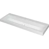 Ink Dock wastafel Polystone met 1 kraangat 6x120x40cm Glans wit