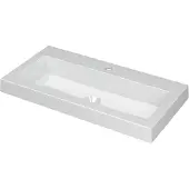 Ink Dock wastafel Polystone met 1 kraangat 6x80x40cm Glans wit