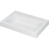 Ink Dock Meubelwastafel 60x40cm Polystone - 1 Kraangat - Mat Wit - 8718835024192 - Rechthoekig - Wastafels, Meubelwastafels