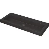 Ink Dock Meubelwastafel 100x40cm Quartz - Zonder Kraangat - Zwart - 8718835023324 - Rechthoekig - Wastafels, Meubelwastafels