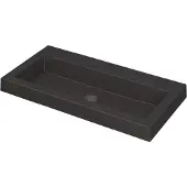 Ink Dock Meubelwastafel 80x40cm Quartz - Zonder Kraangat - Zwart - 8718835023300 - Rechthoekig - Wastafels, Meubelwastafels