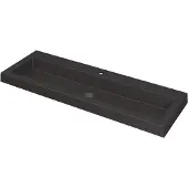 Ink Dock Meubelwastafel 120x40cm Quartz - 1 Kraangat - Zwart - 8718835023362 - Rechthoekig - Wastafels, Meubelwastafels