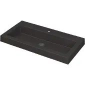 Ink Dock Meubelwastafel 80x40cm Quartz - 1 Kraangat - Zwart - 8718835023317 - Rechthoekig - Wastafels, Meubelwastafels