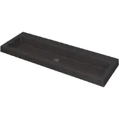 Ink Dock Meubelwastafel 120x40cm Quartz - Zonder Kraangat - Zwart - 8718835023355 - Rechthoekig - Wastafels, Meubelwastafels