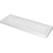 Ink Dock Meubelwastafel 120x40cm Polystone - 1 Kraangat - Mat Wit - 8718835024260 - Rechthoekig - Wastafels, Meubelwastafels