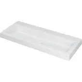 Ink Dock Meubelwastafel 100x40cm Polystone - 1 Kraangat - Mat Wit - 8718835024239 - Rechthoekig - Wastafels, Meubelwastafels