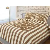 LUXXO Dekbedovertrek Katoen Duchess - zand 240x200/220cm