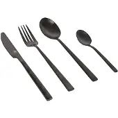 Bo Camp - Industrial - Bestekset - Ballona - 16-Delig - 4 Personen - Zwart