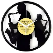 Yesterdays Vinyl Klok Saxofonisten - 30 cm - Met geschenkverpakking