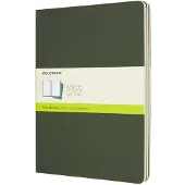Moleskine Cahier Journals - Extra Large - Blanco - Groen - set van 3