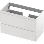 Ink Onderkast - Houten Keerlijst - 2 Laden - Mat Wit - 80x40cm - Badkamermeubels - Wastafelonderkasten - 8718835010232