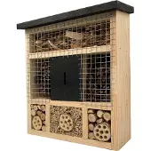 Garden Spirit Insectenhotel Vierkant Zwart - Insectenhuis - - Houtkleur - GS731100
