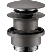 Hansgrohe Push Open Afvoergarnituur DN32 Geborsteld Zwart Chroom