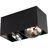 QAZQA Design spot zwart rechthoekig 2-lichts - Box