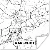 PosterMonkey Poster Zwart Wit – België – Plattegrond – Stadskaart – Kaart – Aarschot - 75x75 cm