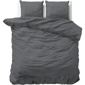 Royal Textile Dekbedovertrek Jason Anthracite Flanel-200 x 200 / 220 cm | 2-Persoons