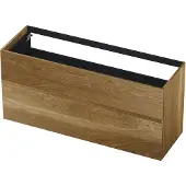 Ink Onderkast 140x45cm - Push To Open - 2 Lades - Massief Eiken Aqua - Badkamermeubels, Wastafelonderkasten - 8718835044909