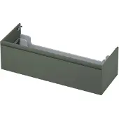 Ink Onderkast 120x45cm - Greeploos - 1 Lade - Mat Beton Groen - Badkamermeubels, Wastafelonderkasten - 8718835076245