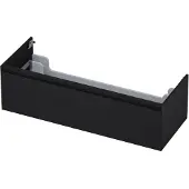 Ink Onderkast 120x45cm - Greeploos - 1 Lade - Mat Zwart - Badkamermeubels, Wastafelonderkasten - 8718835043056