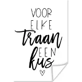 PosterMonkey Poster Beterschap - Quote - Hartjes - Kus - 20x30 cm