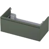 Ink Onderkast 90x45cm - Greeploos - 1 Lade - Mat Beton Groen - Badkamermeubels, Wastafelonderkasten - 8718835076221