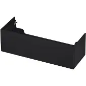 Ink Onderkast 120x45cm - Push To Open - 1 Lade - Mat Zwart - Badkamermeubels, Wastafelonderkasten - 8718835074586