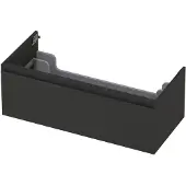 Ink Onderkast 100x45cm - Greeploos - 1 Lade - Mat Antraciet - Badkamermeubels, Wastafelonderkasten - 8718835021900
