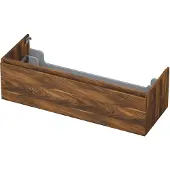 Ink Onderkast 120x45cm - Greeploos - 1 Lade - Noten - Badkamermeubels, Wastafelonderkasten - 8718835045418