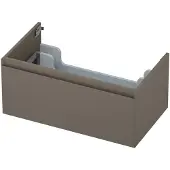 Ink Onderkast 80x45cm - Greeploos - 1 Lade - Mat Taupe - Badkamermeubels, Wastafelonderkasten - 8718835027377