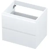 Ink Onderkast 60x45cm - Greeploos - 2 Lades - Mat Wit - Badkamermeubels, Wastafelonderkasten - 8718835009496