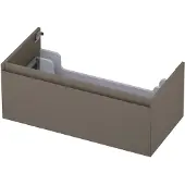 Ink Onderkast 90x45cm - Greeploos - 1 Lade - Mat Taupe - Badkamermeubels, Wastafelonderkasten - 8718835021887