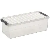 Sunware Opbergdoos Q-line - deksel - sluitclips - L 485 x B 190 x H 147 mm - 9,5 l