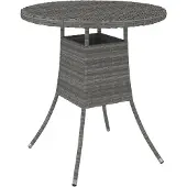 vidaXL 5-delige Loungeset met kussens poly rattan grijs