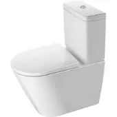 Duravit Toilet D-Neo HygieneGlaze Staand Voor Reservoir Rimless Diepspoel 65 cm Hoogglans Wit