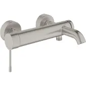 GROHE Essence Badkraan m. omstel m. koppelingen Supersteel 25250DC1