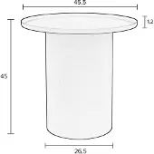 White Label Bijzettafel Sverre Round Ivory