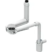 Geberit ONE WT- ruimtebesparende aansluiting Clou met hendel, sifon d32 en keramische afdichting, 1 stuk.