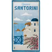 Seahorse strandlaken Santorini - 90x170 cm - Blauw
