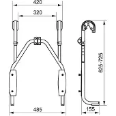 Handicare Linido hangend frame voor douchezitting verstelbaar wit LI2216002402