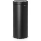 Brabantia Afvalbak Touch Bin - Staal - Mineral Moonlight Black - 29.5x32x72cm - 30l