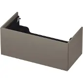 Ink Onderkast 90x45cm - Push To Open - 1 Lade - Mat Taupe - Badkamermeubels, Wastafelonderkasten - 8718835074357